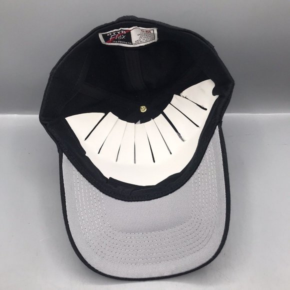 NEW OTTO FLEX BLACK S/M HAT CAP 6 PANEL LOW PROFILE STRUCTURED STRECH 11-196 - Picture 5 of 6